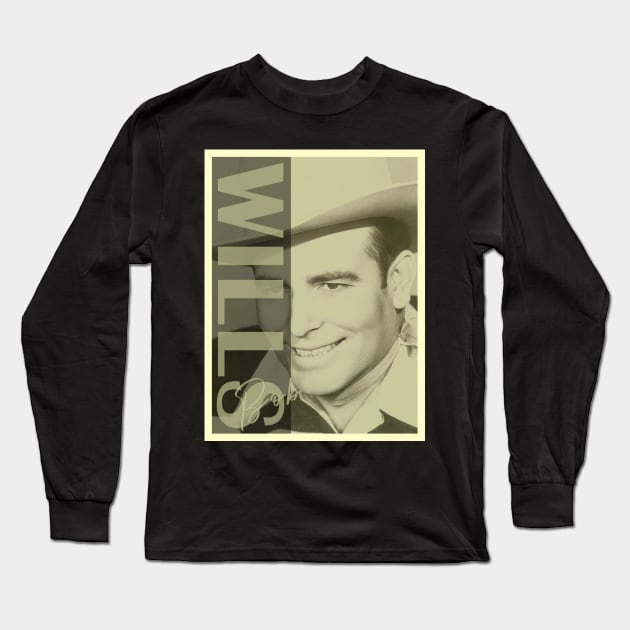 Smooth Details - Bob Wills Long Sleeve T-Shirt by Gainy Rainy